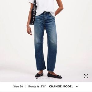 Madewell Blue barrel Leg Jeans with Vintage Appeal